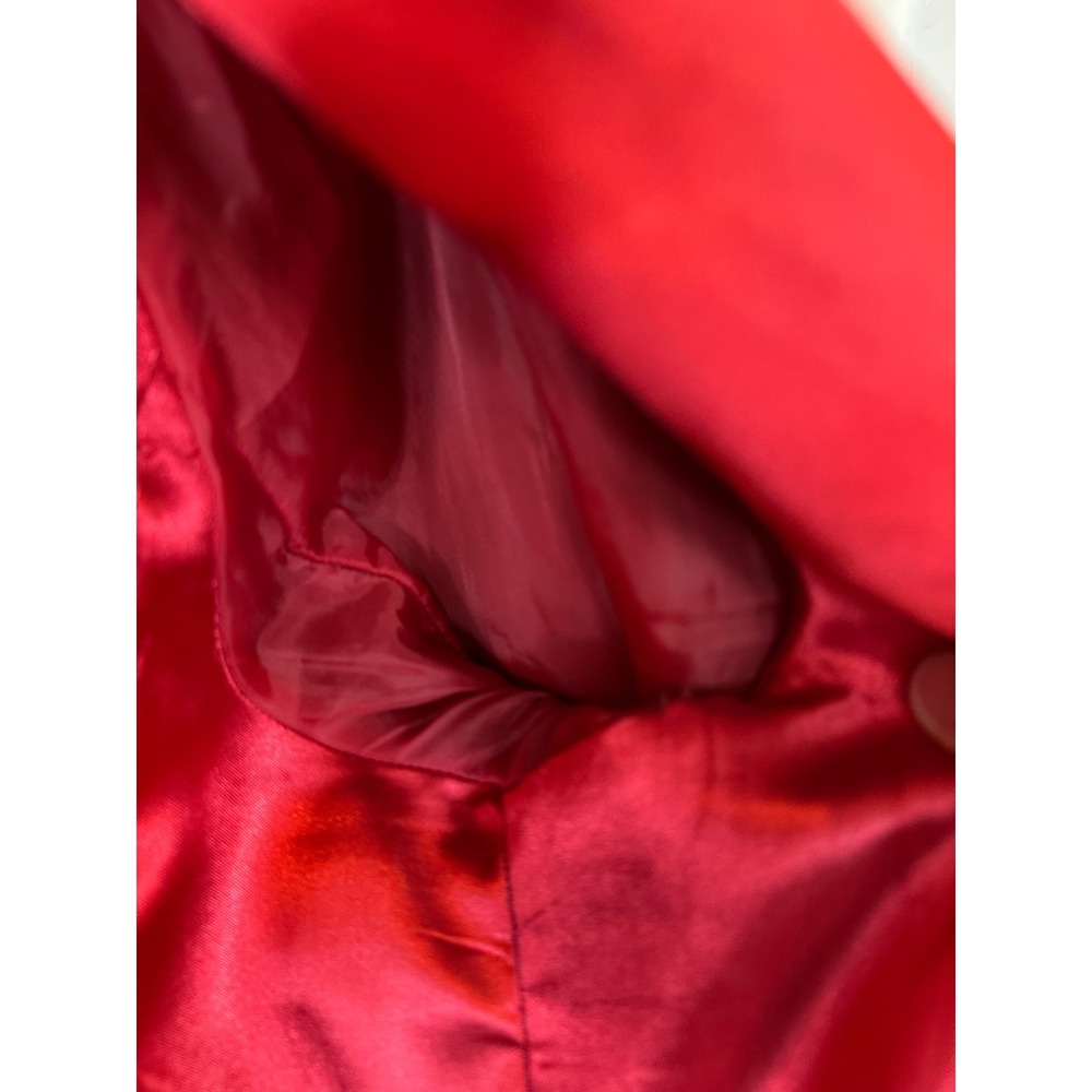 Vintage Miss Sixty M60 Black Wool Blend Peacoat Red Satin Lining Gothic Y2K XL - Picture 15 of 16